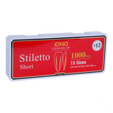 DND - Soft Gel Tips 1000pcs - Stiletto (XS, S, M, L, XL)