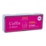 DND - Soft Gel Tips 1000pcs - Coffin (XS, S, M, L, XL)