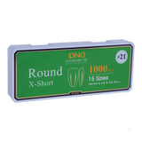 DND - Soft Gel Tips 1000pcs - Round (XS, S, M, L, XL)