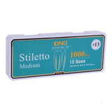 DND - Soft Gel Tips 1000pcs - Stiletto (XS, S, M, L, XL)