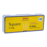 DND - Soft Gel Tips 1000pcs - Square (XS, S, M, L, XL)
