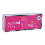 DND - Soft Gel Tips 1000pcs - Almond (XS, S, M, L, XL)