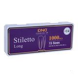 DND - Soft Gel Tips 1000pcs - Stiletto (XS, S, M, L, XL)