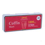 DND - Soft Gel Tips 1000pcs - Coffin (XS, S, M, L, XL)