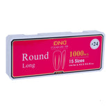 DND - Soft Gel Tips 1000pcs - Round (XS, S, M, L, XL)