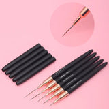 BolsaBeauty - Nail Art Liner Brush Ultra Thin (Set 5pcs)