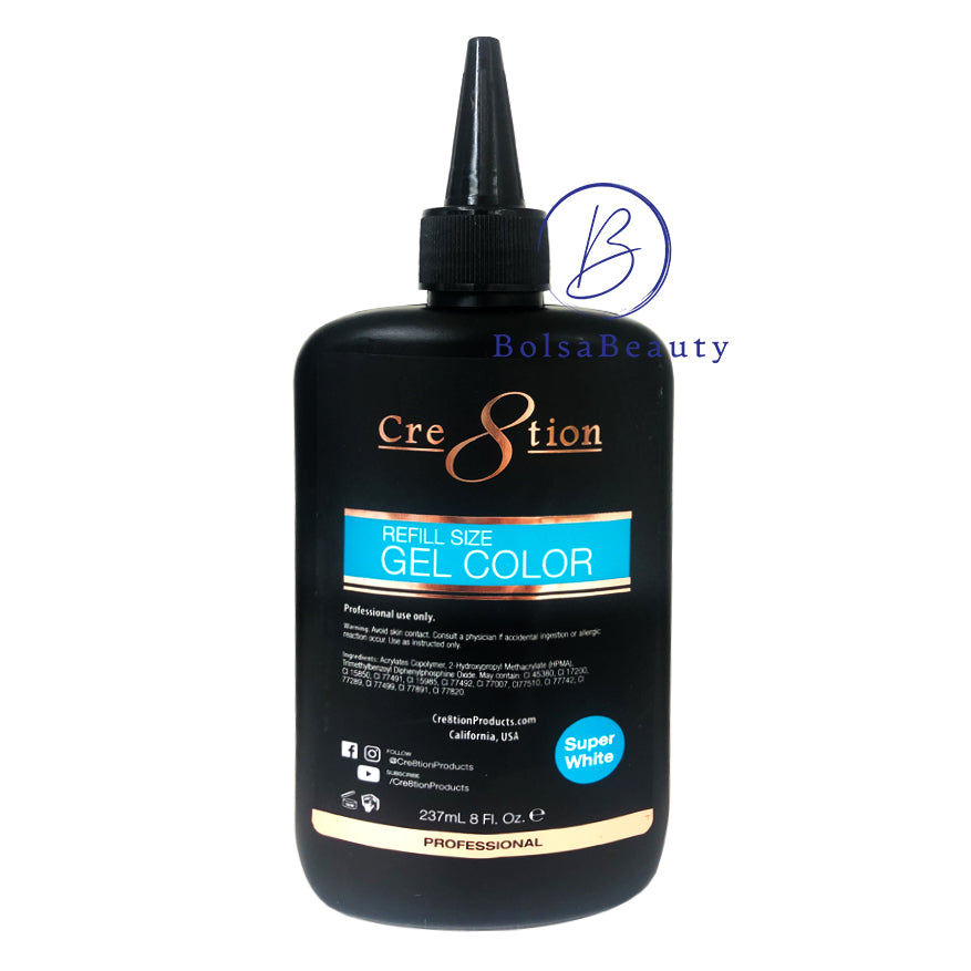 Cre8tion - Gel Color Refill: Base, White, Black, Pink, Chance