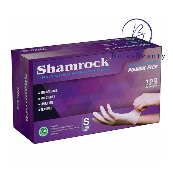 Shamrock - Latex Gloves Powder Free (Size: XS, S, M, L, XL)
