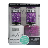 Cre8tion - Duo Gel y laca de uñas con purpurina 0.5 oz (#145 a #216)