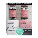 Cre8tion - Duo Gel & Nail Lacquer Glitter 0.5oz (#145 to #216)