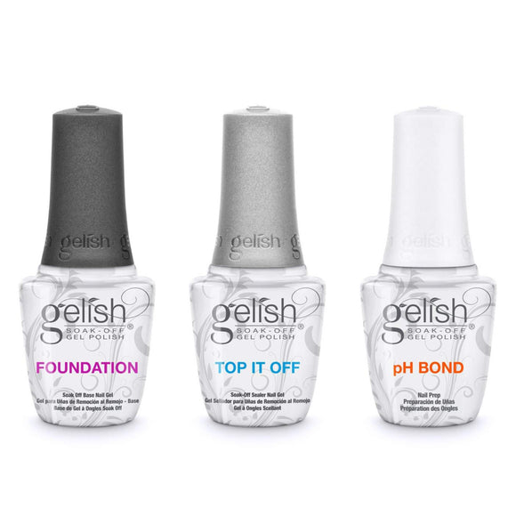 Gelish - Kit de esmalte en gel Terrific Trio Essentials - 15 ml