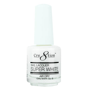 Cre8tion - Nail Lacquer Gel Polish Super White/ Super Black (15ml)