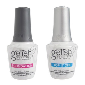 Gelish Soak-Off Gel Polish Top & Base Duo (Top It Off & Foundation) - EverYNB