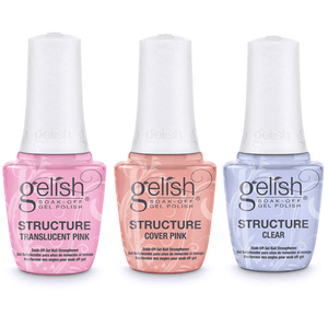 Harmony Gelish Structure Gel :: Translucent Pink + Cover Pink + Clear (0.5oz) - EverYNB